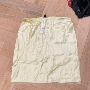 Jcrew Yellow mini slip skirt